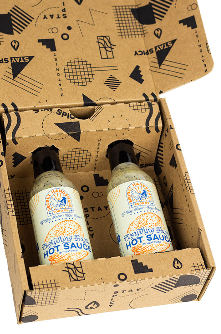 Secret Handshake Food Co Everything Bagel Hot Sauce 2-Pack J9