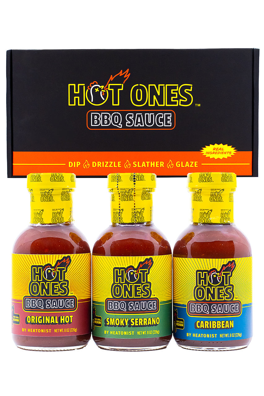 Hot Ones BBQ Trio Pack (Original / Smoked Serrano / Caribbean) R2